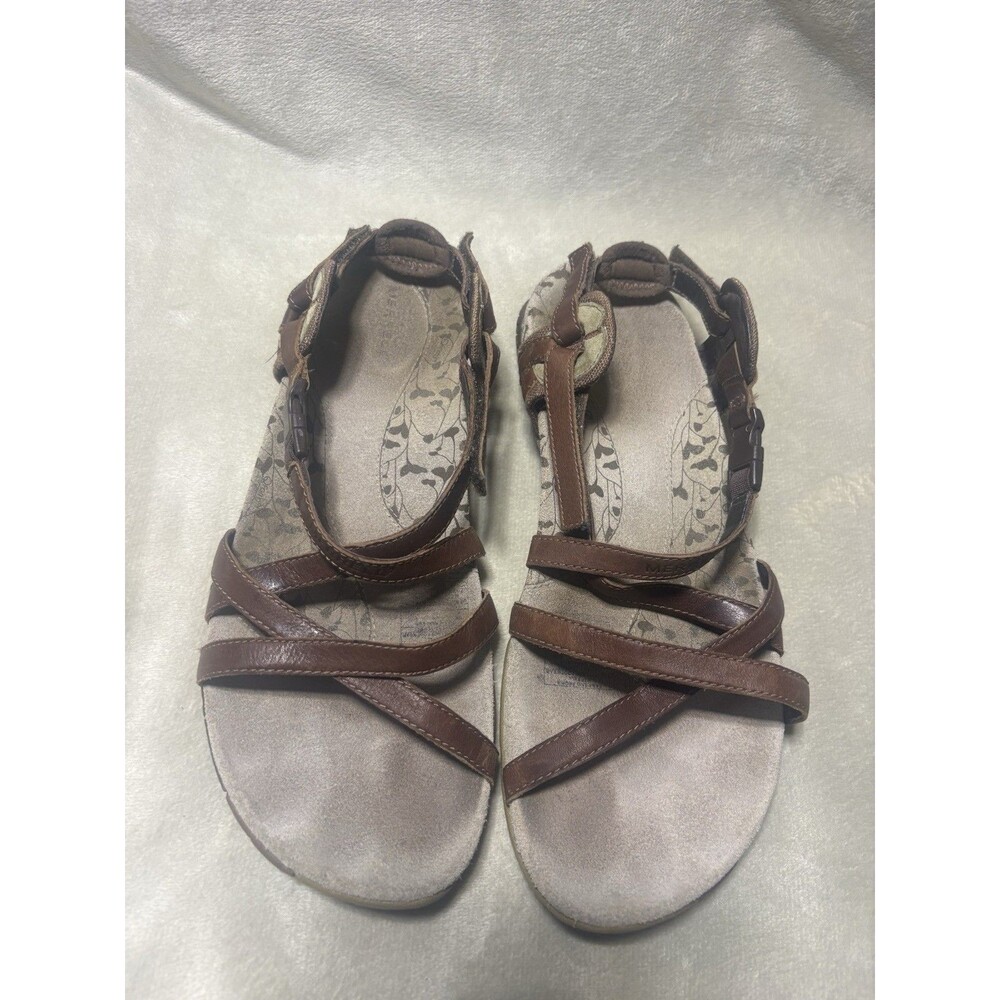 Merrell Leather Strappy Floral Footbed Sandals Women's Size 8